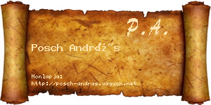 Posch András névjegykártya
